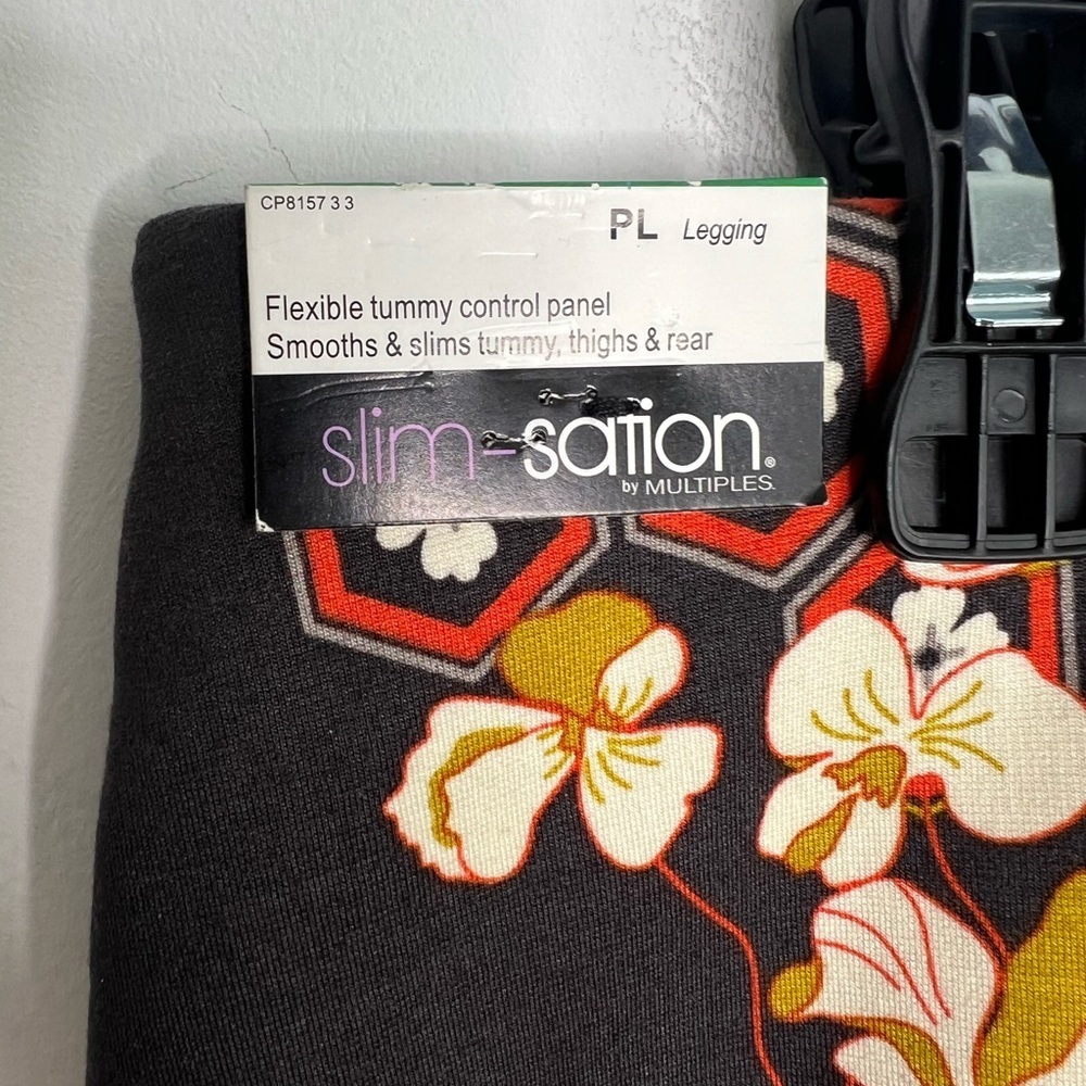 SlimSation by Multiples Pull-on Ankle Leggings Size Petite Large - Picture 4 of 8